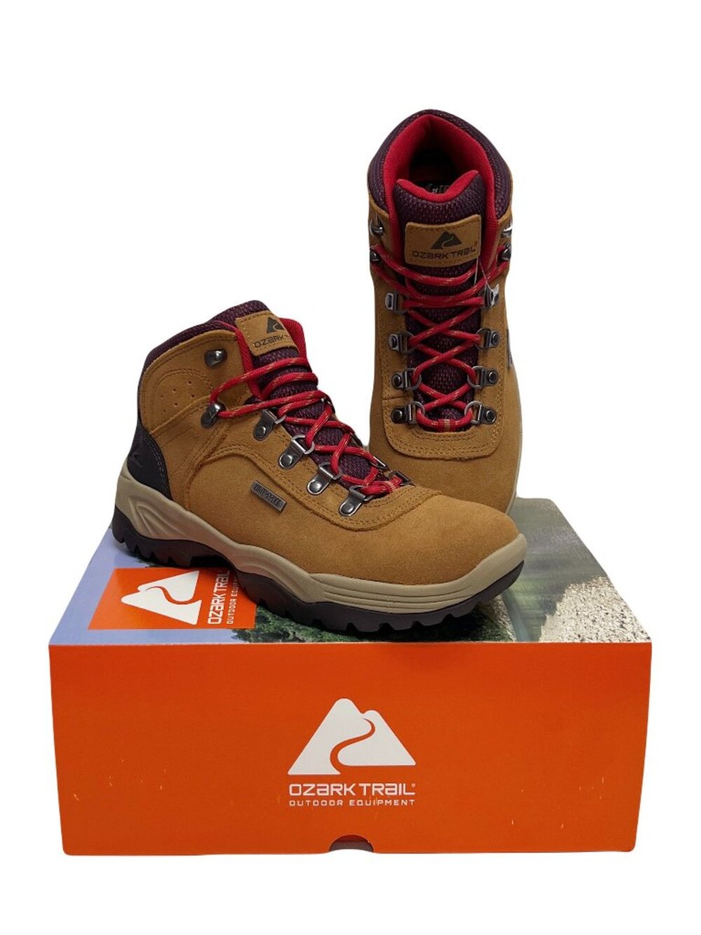 Ozark Trail Women's Waterproof Stoneclad Hiker Boots SIZE 6 New in Box Tan